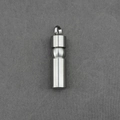 Polished silver stainless steel cylindrical pendant necklace for memorial or medicine - Silver Tone (Pendant Only)