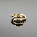Bague dorée rétro Roi Singe avec motifs de nuages traditionnels et reflet symétrique - US 7 / Doré