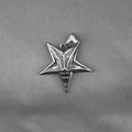 Vintage gothic pentagram skull pendant in oxidized stainless steel for men's necklace - Pendant Only (No Chain)