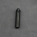 Black titanium steel cylindrical capsule pendant with hanging ring for jewelry - Black Pendant Only (No Chain)