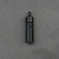 Brushed black stainless steel cylindrical cremation pendant urn necklace for men and women - Black (Pendant Only)