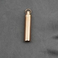 Polished rose gold cylinder cremation pendant with secure screw top and hanging loop - Rose Gold Pendant Only (No Chain)