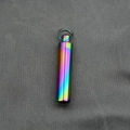 Rainbow gradient stainless steel cylinder pendant necklace with openable perfume storage - Multicolor Pendant Only (Without Chain)