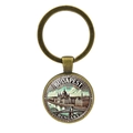 Vintage Bronze Budapest Ungarn Parlamentsgebäude Souvenir Schlüsselanhänger für Autos - Antike Bronze (XSWX8657)