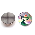 Dettaglio del magnete in vetro Albero della Vita con arte colorata e retro magnetico - Stile 1 (XSWX6057-1)