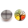 30mm round Tree of Life crystal glass fridge magnet with colorful seasons artwork - Style 11 (XSWX6057-11)