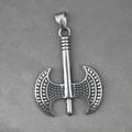 Collana con pendente a forma di ascia di Thor in acciaio inossidabile per uomo vintage - Pendente Singolo (Senza Catena)