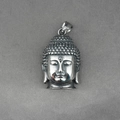 Titanium steel Buddha head pendant necklace with vintage finish for men and women - Style A - Pendant Only (Without Chain)