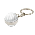 Porte-clés mini balle de golf blanche avec texture alvéolée et anneau métallique - Style Golf (XSWX8461-5)
