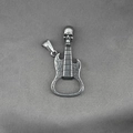 Skull guitar pendant necklace in vintage silver stainless steel with bottle opener function - Pendant Only (Without Chain)
