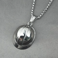 Collana con ciondolo a casco di sicurezza argento lucido e catena box unisex - Pendaglio Con Catena Veneziana
