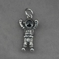 Astronaut hanger ketting van vintage zilver titanium staal met geoxideerde afwerking - Model A Hanger Zonder Ketting