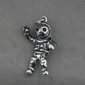 Vintage astronaut skelet hanger ketting in verweerde roestvrijstalen stijl - Model B Hanger Zonder Ketting
