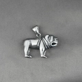 Bulldog hanger ketting in vintage zilverstaal met gedetailleerde dierengravure - Buldog / Alleen hanger (geen ketting)