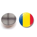 25mm crystal glass fridge magnet featuring the Romania national flag for home decor - (25MM)-17-Romania