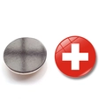 30mm Schweiz Flagge Kristallglas Kühlschrankmagnet mit starker magnetischer Rückseite - 30MM / Schweiz