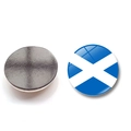 Schottland Flagge Kühlschrankmagnet aus Glas, 25mm rund mit magnetischer Rückseite - 30MM / Schottland