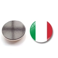 30mm crystal glass magnet with Italy flag design for fridges and whiteboards - (25MM)-5-Italy