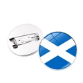 Kreative Glas-Edelstein-Brosche mit der blau-weißen Flagge von Schottland Design - Schottland