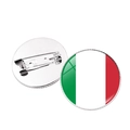 Italian flag glass dome brooch with metal pin backing for fan apparel and gifts - Italy Style