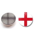 25mm crystal glass England flag magnet for fridge and whiteboard with magnetic back - (25MM)-11-England