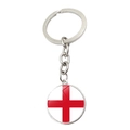 Metall-Schlüsselanhänger mit England-Flagge St. Georgs-Kreuz und glänzender Oberfläche - England-Stil