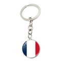 Schlüsselanhänger mit Frankreich-Nationalflagge für die EM aus Metall und Glas - Frankreich-Stil