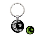 Portachiavi luminoso Sole e Luna con ciondolo mandala fluorescente al buio - Stile Luna Luminoso
