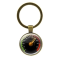 Vintage Bronze Motorrad Tacho Schlüsselanhänger mit Glaskuppel und Renndashboard-Zifferblatt - Antike Bronze (XSWX7745-4)
