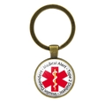 Medizinischer Typ 2 Diabetes Schlüsselanhänger aus Bronze für Insulin-Patienten - Bronze Stil (XSWX7794-2)