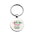 Portachiavi regalo per insegnanti in argento con citazione spagnola su fondo bianco - Stile di Testo Ispiratore Spagnolo (XSWX6877)