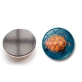Calamita da frigo tonda in vetro cristallo 25mm con stampa dettagliata di tartaruga - Stile Tartaruga con Guscio Arancio Marrone (XSWX6752-8-(25MM))