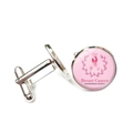 Gemelli da polso con nastro rosa per la ricerca sul cancro e camicia da uomo - Modello Classico Simbolo di Consapevolezza (XSWX6784-1)