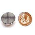 Magnete da frigo tondo in vetro da 25mm con motivo latte art cappuccino e retro magnetico - Stile Latte Art Spiga di Grano (XSWX7183-11)