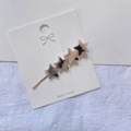 Barrette à cheveux étoile dorée chic avec motifs en acétate écaille de tortue - Léopard Clair