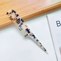 Acetaat haarkam met schildpadpatroon en professionele puntige staart voor styling - 4mm / Lichte Luipaardprint