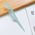 Pettine a coda in acetato verde menta marmorizzato con denti antistatici per styling - 4mm / Ciano