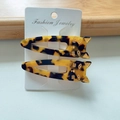 Set de dos pinzas para el pelo con forma de gato en acetato con patrón de carey vintage - Estampado de leopardo
