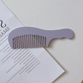 Peine de acetato lavanda con dientes anchos y mango ergonómico antiestático portátil - Púrpura