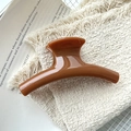 Große Haarklammer in glänzendem Karamellbraun aus Harz im minimalistischen Design - 6# Gebogene Form (Ca. 11.5cm)