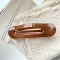 Große Haarklammer in Schokoladenbraun aus glänzendem Harz für elegante Frisuren - 11# Einfachclip (Ca. 10cm)