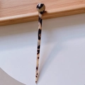 Minimalistische haarpeld van acetaat met luipaardprint en schildpadpatroon - Lichte Luipaardprint