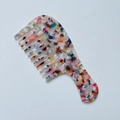 Bunter Terrazzo-Haarkamm aus Acetat mit breiten Zinken für lockiges Haar Styling - 3MM Acetat / Regenbogen