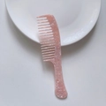 Roze marmeren patroon acetaat haarkam met breed tandontwerp voor styling - Acetaat 17.8cm*4.2cm*3mm / Roze