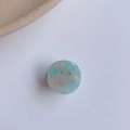 Niedliche blau-weiße Marmor-Handyhalterung mit goldenem Smiley-Gesicht-Design im Korea-Stil - 2.2cm / Cyan