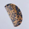 Halbkreisförmiger Haarkamm aus Acetat mit klassischem Schildpatt-Leopardenmuster - Acetat 4MM Dicke / Leopardenmuster