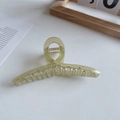 Pinza para el pelo amarillo translúcido de 13 cm en ABS con diseño cruzado clásico - 13cm / Verde Gelatina
