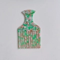 Fashionable cellulose acetate hair comb featuring unique green and pink marble patterns - 1# Green Style / 1# Green