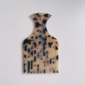 Fashionable tortoise shell acetate hair comb with wide teeth and marble pattern - Light Leopard Style / Light Leopard