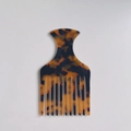 Fashionable acetate fine-tooth hair comb featuring classic brown tortoiseshell marble pattern - Classic Leopard Style / 6# Leopard